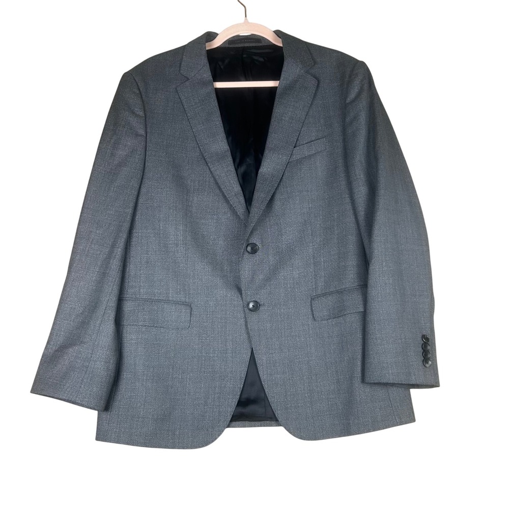Hugo Boss Drago Super 120 Wool Suit Jacket Blazer Gray Mens 40R Made in Bulgaria